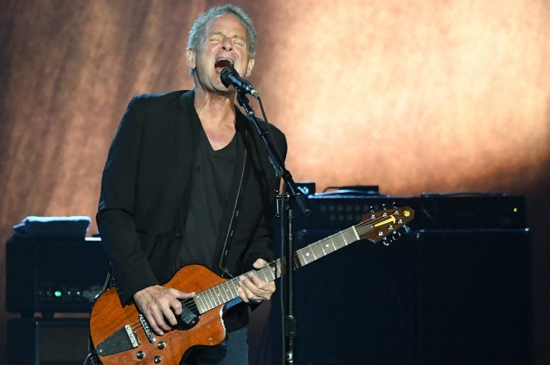 Recording artist Lindsey Buckingham at the Hard Rock Live. 100.3 Jack FM,Fleetwood Mac,Tour,Upcoming,Lindsey Buckingham,Out,Lead,Guitar,Mike Campbell,Tom Petty and The Heartbreakers,Neil Finn,Crowded House,Replacement