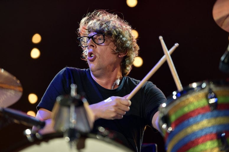 Patrick Carney, The Black Keys, Drumming, Concert, Black Shirt, 2013 Patrick Carney, The Black Keys, Drumming, Concert, Black Shirt, 2013