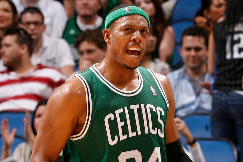 Paul Pierce, Boston Celtics, Green Uniform, 2012 Paul Pierce, Boston Celtics, Green Uniform, 2012