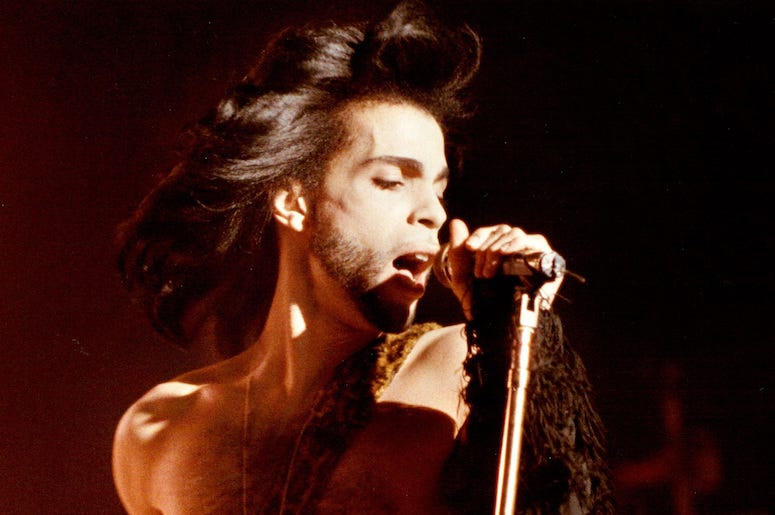 Prince, Benefit Concert, Singing, 1990 Prince, Benefit Concert, Singing, 1990