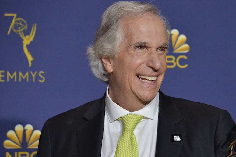 Henry Winkler, Press Room, 70th Primetime Emmys. Smile, 2018 Henry Winkler, Press Room, 70th Primetime Emmys. Smile, 2018