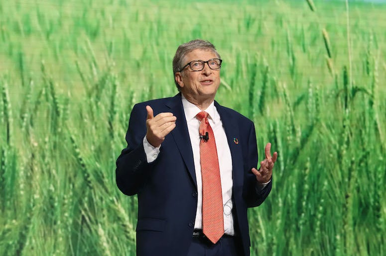 Bill Gates, Speaking, Goalkeepers Event, Grass Background, 2018 Bill Gates, Speaking, Goalkeepers Event, Grass Background, 2018