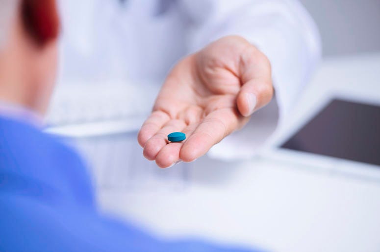 Doctor, Patient, Man, Little Blue Pill, Viagra, Senior Doctor, Patient, Man, Little Blue Pill, Viagra, Senior