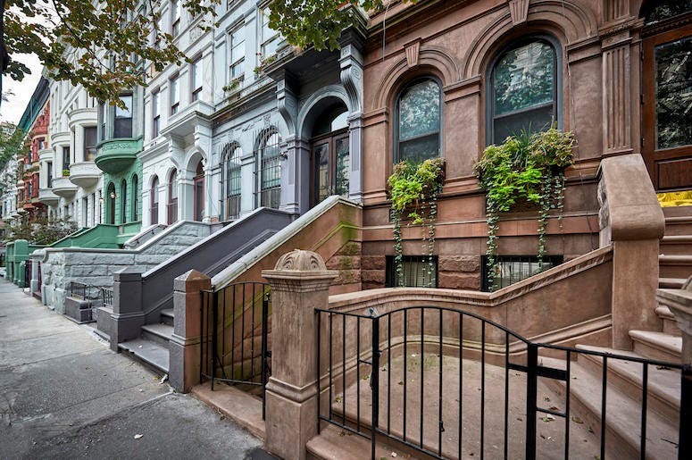 New York, Street, Apartments, Brownstone, Buildings New York, Street, Apartments, Brownstone, Buildings