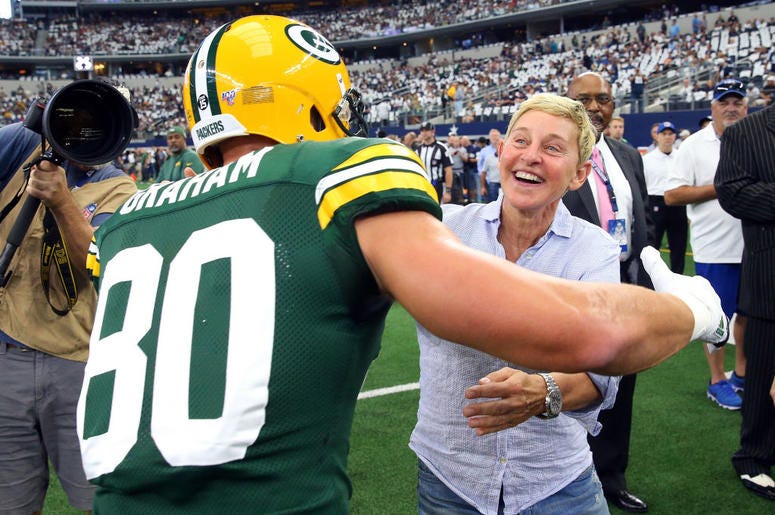 Ellen Degeneres With Jimmy Graham