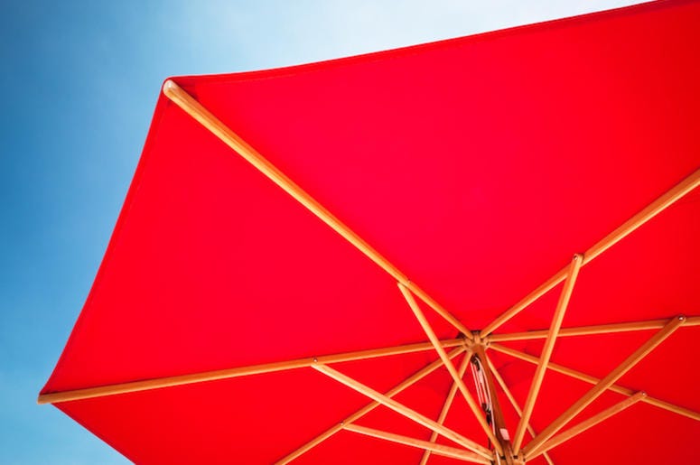 Red Umbrella, Blue Sky Red Umbrella, Blue Sky