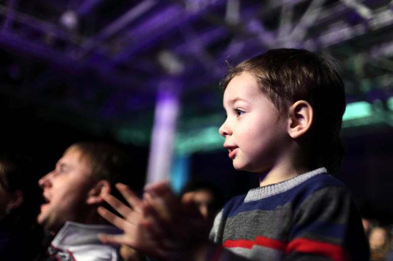 Kid at a concert