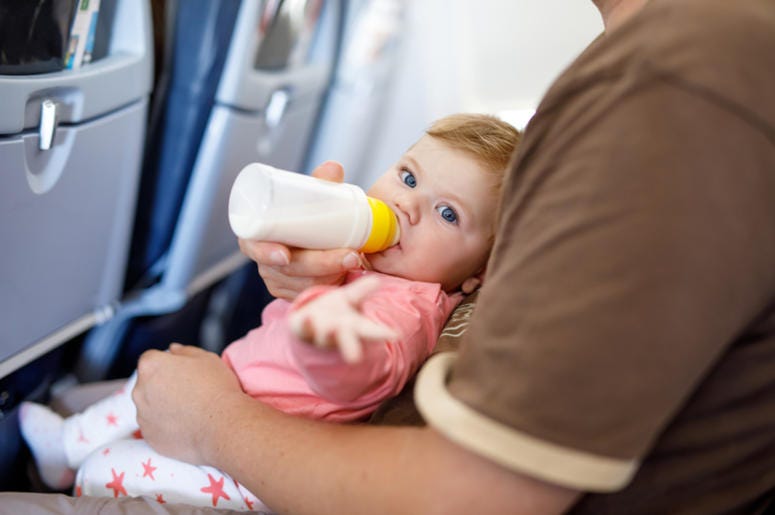 baby on a plane