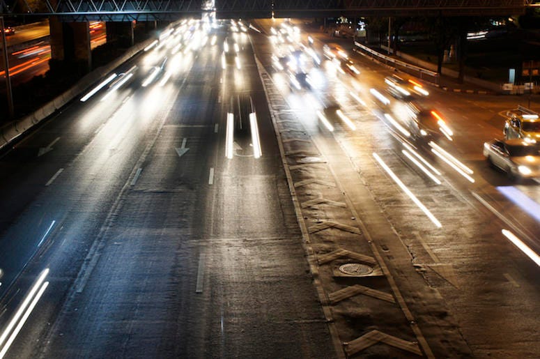 Highway, Speed Trail, Lights, Dark, Headlights, Night Highway, Speed Trail, Lights, Dark, Headlights, Night