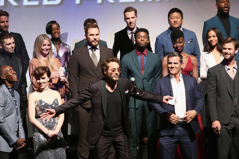 Cast of Avengers Infinity War