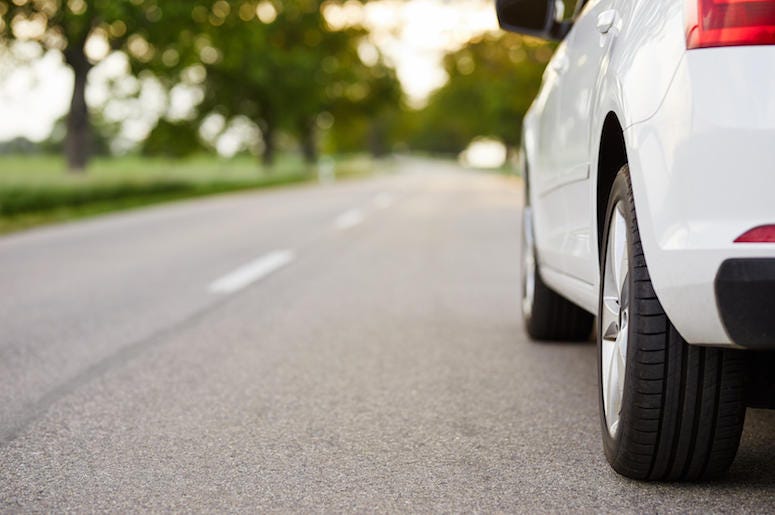 White Car, Driving, Road, Street White Car, Driving, Road, Street