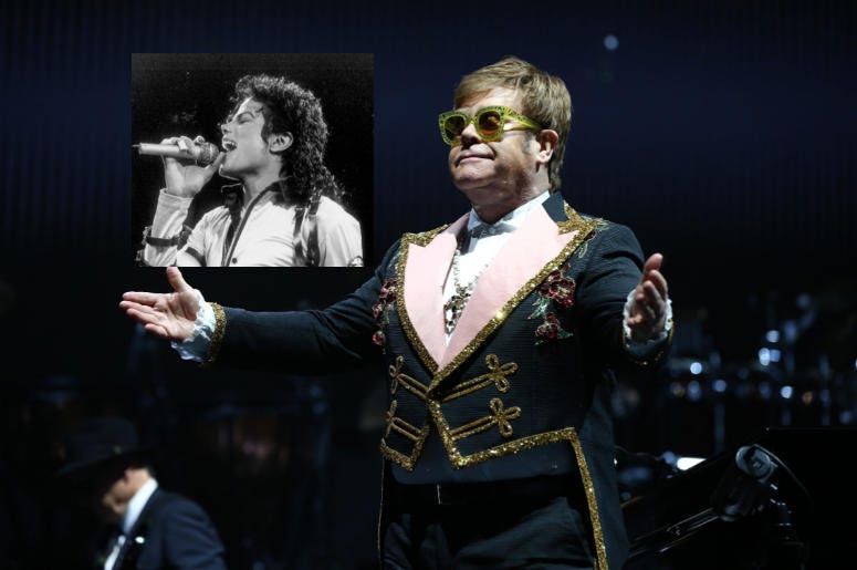 Photo Credit: (Michael Jackson) Steve R. Nickerson/Detroit Free Press/TNS/Sipa USA; (Elton John) Rob Schumacher/The Republic Photo Credit: (Michael Jackson) Steve R. Nickerson/Detroit Free Press/TNS/Sipa USA; (Elton John) Rob Schumacher/The Republic