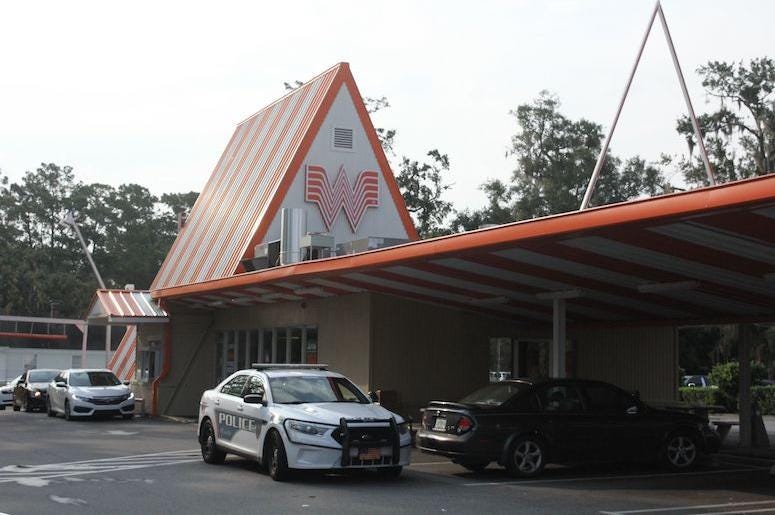 Whataburger, Exterior, Police Car Whataburger, Exterior, Police Car