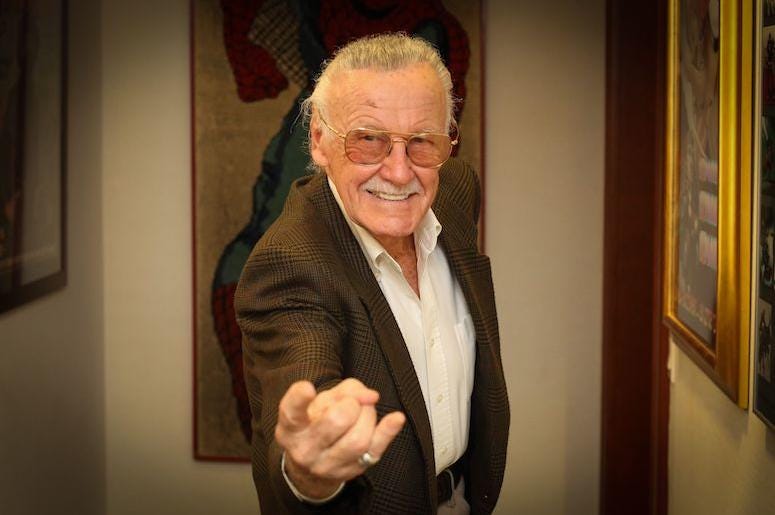 Stan Lee, MegaCon, Spider-Man Pose, Smile, 2018 Stan Lee, MegaCon, Spider-Man Pose, Smile, 2018
