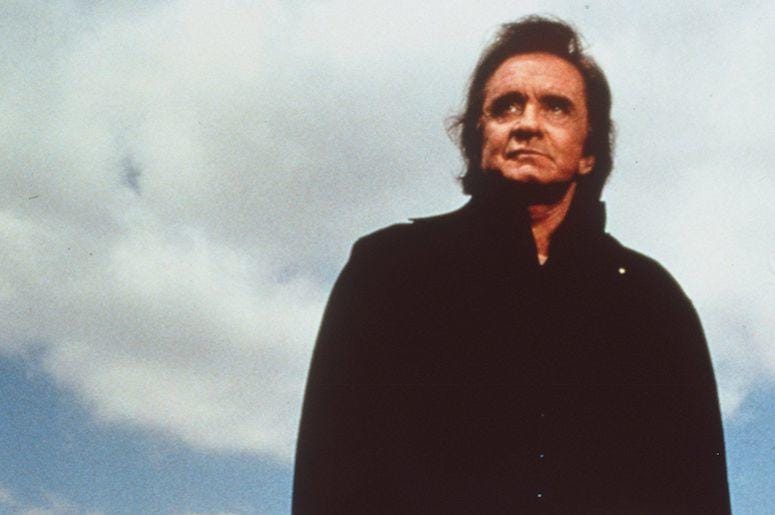 Johnny Cash, Man In Black, Pose, Sky, Clouds, Outdoors Johnny Cash, Man In Black, Pose, Sky, Clouds, Outdoors