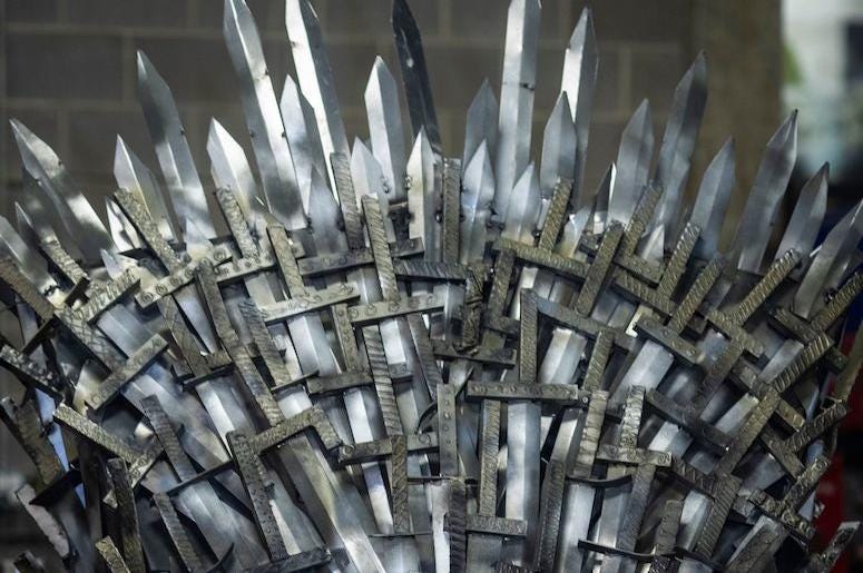 Iron Throne, Top, Pointy, Replica, Swords, Close Up, Full Size, Knight School of Welding, 2019 Iron Throne, Top, Pointy, Replica, Swords, Close Up, Full Size, Knight School of Welding, 2019