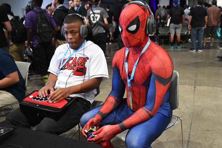 Spider-Man Playing Video Games