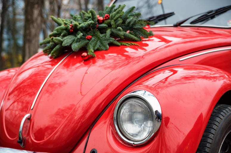 Car, Christmas, Wreath, Hood Car, Christmas, Wreath, Hood