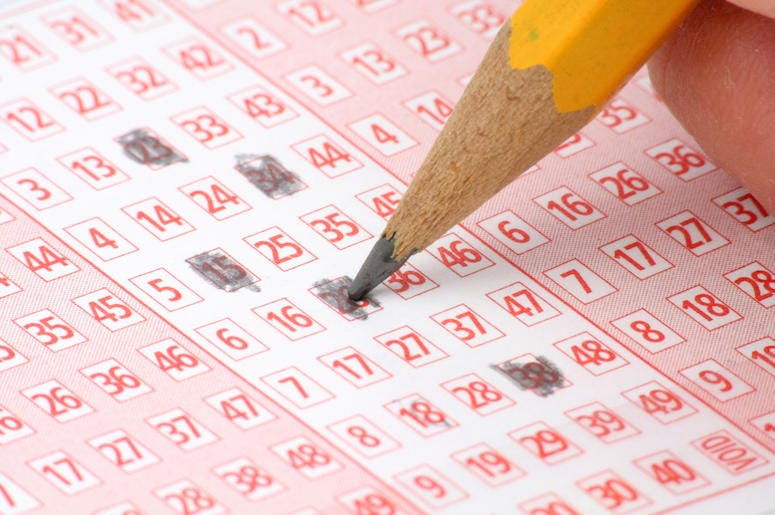 Lottery, Ticket, Pencil, Close Up Lottery, Ticket, Pencil, Close Up