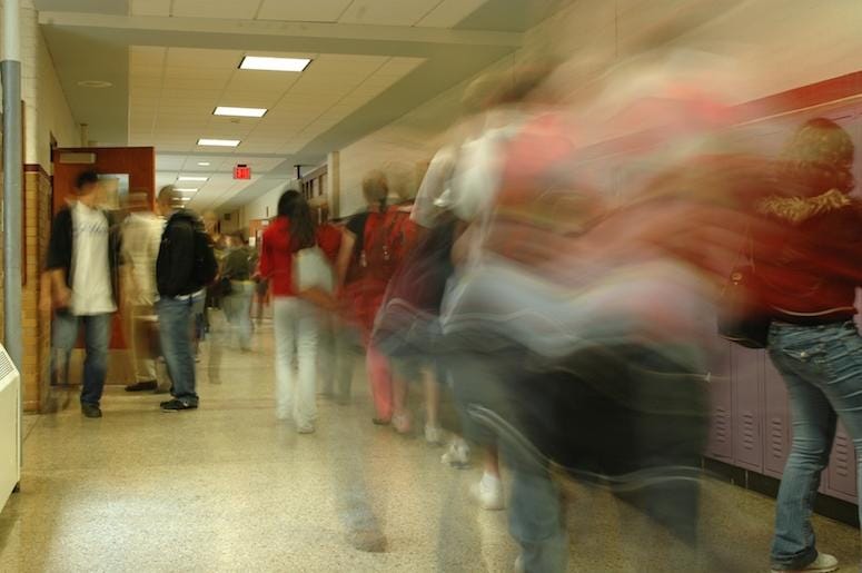 School, Hallway, Students, Blurry School, Hallway, Students, Blurry