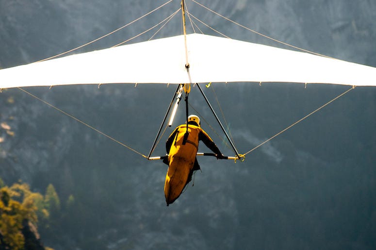 Hang Gliding, Valley, Yosemite National Park Hang Gliding, Valley, Yosemite National Park