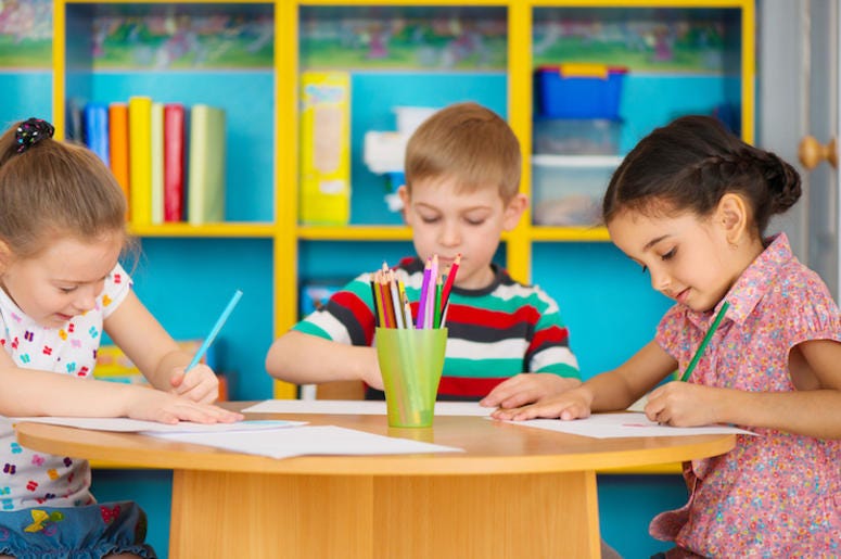 Preschool, Daycare, Students, Playing, Drawing Preschool, Daycare, Students, Playing, Drawing
