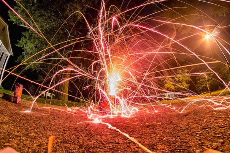 Red, Fireworks, Home, Driveway Red, Fireworks, Home, Driveway