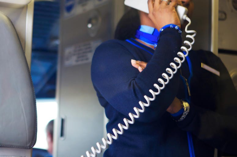Flight Attendant, Airplane, Phone, Safety Instructions Flight Attendant, Airplane, Phone, Safety Instructions