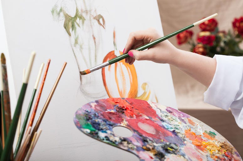 Artist, Painting, Brush, Easel, Palette, Hand Artist, Painting, Brush, Easel, Palette, Hand