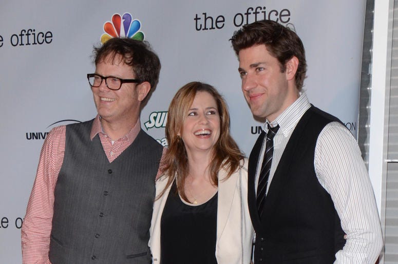 Rainn Wilson, Jenna Fischer and John Krasinski