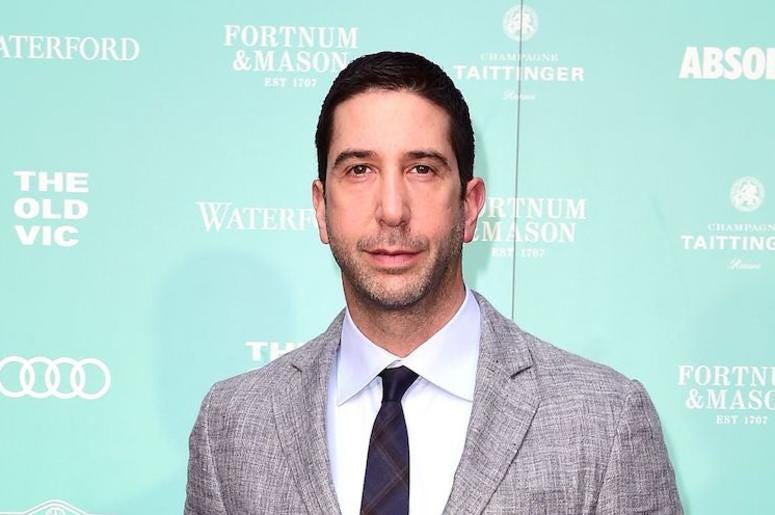 David Schwimmer, Suit, Green Background, Red Carpet David Schwimmer, Suit, Green Background, Red Carpet