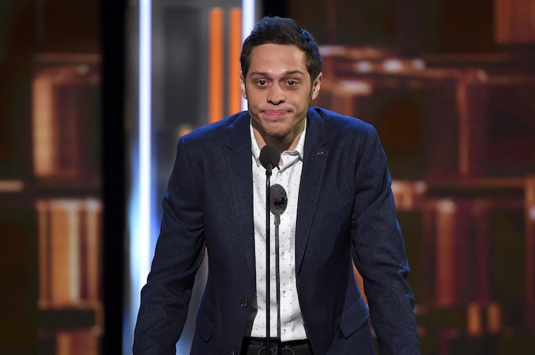 Pete Davidson, Comedy Central Roast, Blue Suit, Microphone Pete Davidson, Comedy Central Roast, Blue Suit, Microphone