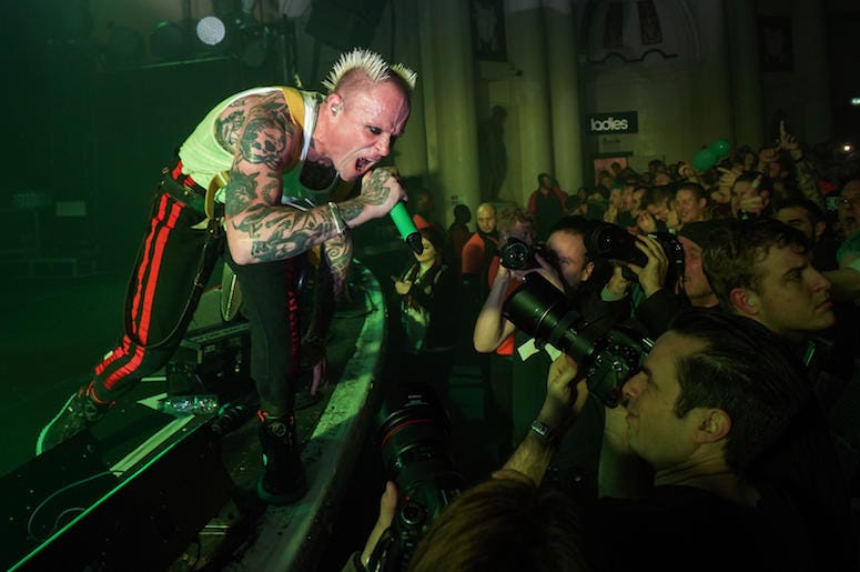 Keith Flint, The Prodigy, Concert, Stage, Singing, Brixton O2 Academy, London, 2017 Keith Flint, The Prodigy, Concert, Stage, Singing, Brixton O2 Academy, London, 2017