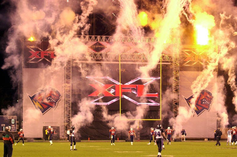 XFL, Field, Fire, Orlando, 2001, Football XFL, Field, Fire, Orlando, 2001, Football