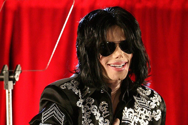 Michael Jackson, Press Conference, Red Curtain, Sunglasses, 2009 Michael Jackson, Press Conference, Red Curtain, Sunglasses, 2009