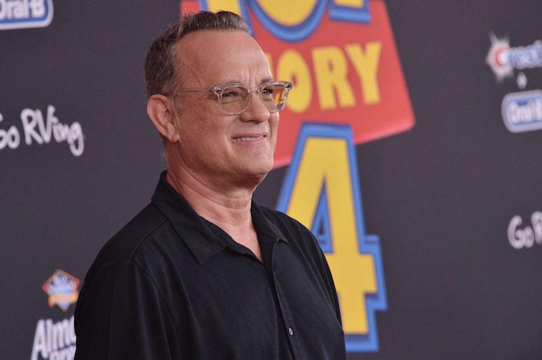 Tom Hanks, Red Carpet, Toy Story 4, Premiere, Glasses, Smiling, Hollywood, 2019 Tom Hanks, Red Carpet, Toy Story 4, Premiere, Glasses, Smiling, Hollywood, 2019