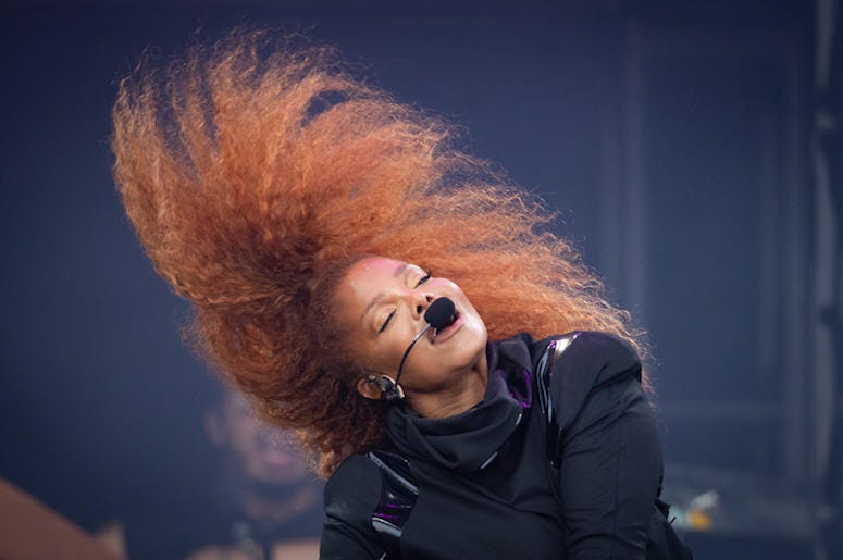 Janet Jackson, Pyramid Stage, Glastonbury Festival, Hair, 2019 Janet Jackson, Pyramid Stage, Glastonbury Festival, Hair, 2019