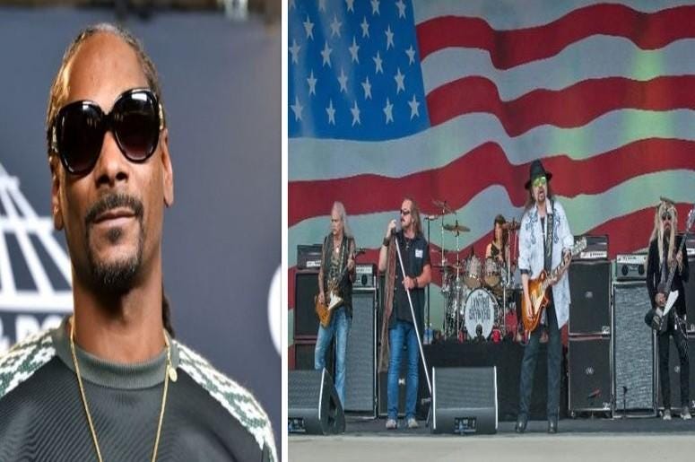 Snoop Dogg (Left), Lynyrd Skynyrd (Right) Snoop Dogg (Left), Lynyrd Skynyrd (Right)
