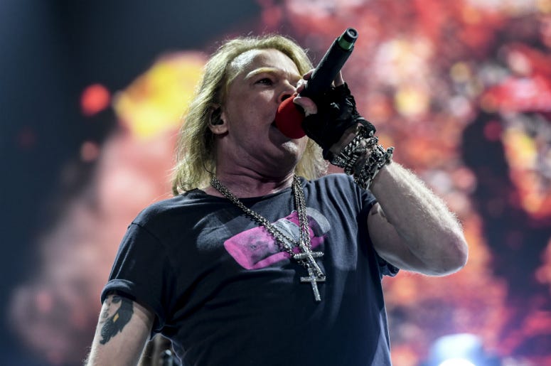 Axl Rose performing in 2016 Axl Rose performing in 2016
