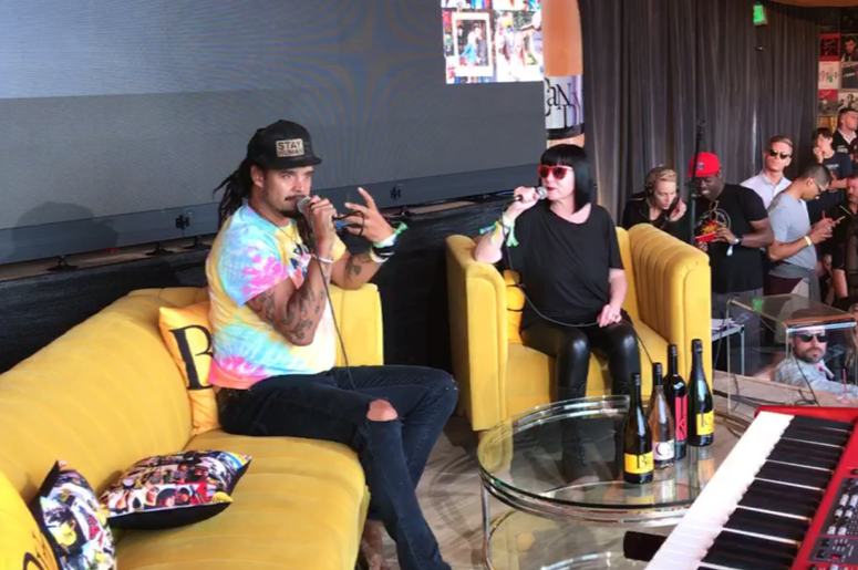 Jayn With Michael Franti at the JaM Cellars JaM Pad - BottleRock Napa Valley Jayn With Michael Franti at the JaM Cellars JaM Pad - BottleRock Napa Valley