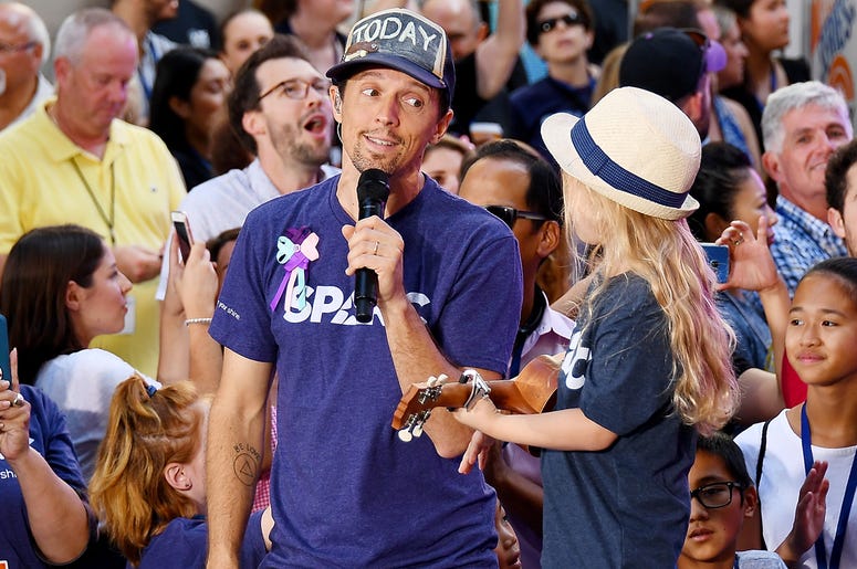 Jason Mraz Performs On NBC's 'Today' NEW YORK, NY - AUGUST 10: Jason Mraz Performs On NBC's 'Today' at Rockefeller Plaza on August 10, 2018 in New York City. (Photo by Nicholas Hunt/Getty Images)
