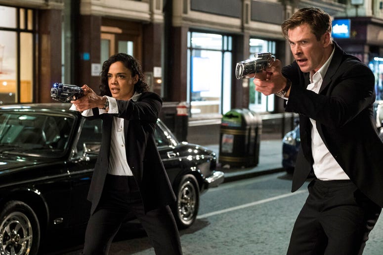 Tessa Thompson and Chris Hemsworth in a scene from Columbia Pictures' "Men in Black: International." Tessa Thompson and Chris Hemsworth in a scene from Columbia Pictures' "Men in Black: International."