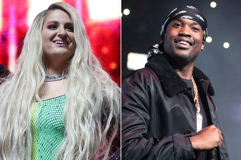 AP19242575561142 This combination photo shows performers, from left, Meghan Trainor and Meek Mill who will perform in a free pregame concert on Sept. 5 in Chicago's Grant Park before the Bears face off against the Green Bay Packers. (AP Photo)