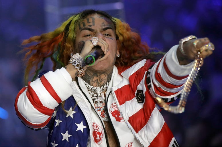 AP19275672575911 In this Sept. 21, 2018, file photo rapper Daniel Hernandez, known as Tekashi 6ix9ine, performs during the Philipp Plein women's 2019 Spring-Summer collection, Milan, Italy. (AP Photo/Luca Bruno, File)