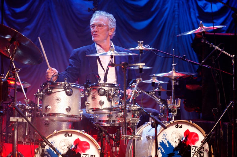 AP19279397912362 In this Sunday, Dec. 7, 2008 file photo, British musician Ginger Baker performs at the 'Zildjian Drummers Achievement Awards' at the Shepherd's Bush Empire in London. (AP Photo/MJ Kim, File)