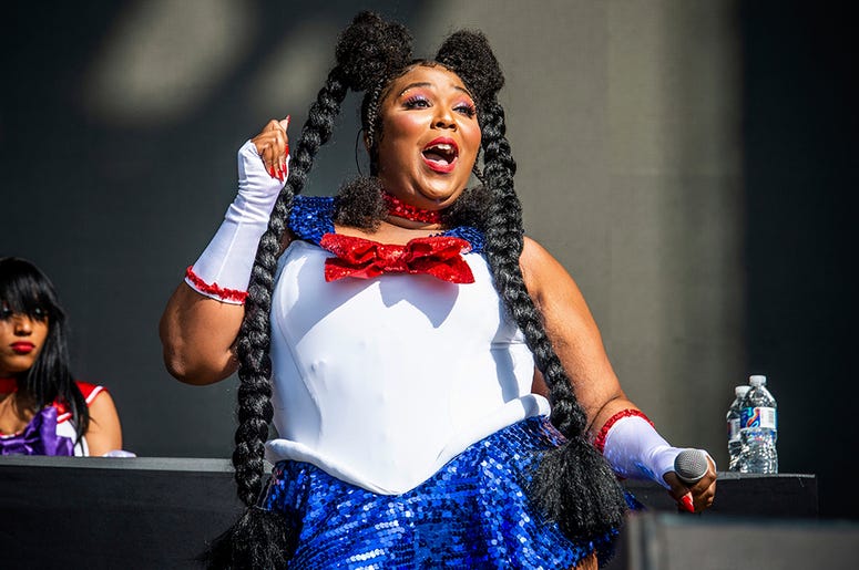 AP19324173415377 This Oct. 27, 2018 file photo shows Lizzo performing at the Voodoo Music Experience in New Orleans. (Photo by Amy Harris/Invision/AP, File)
