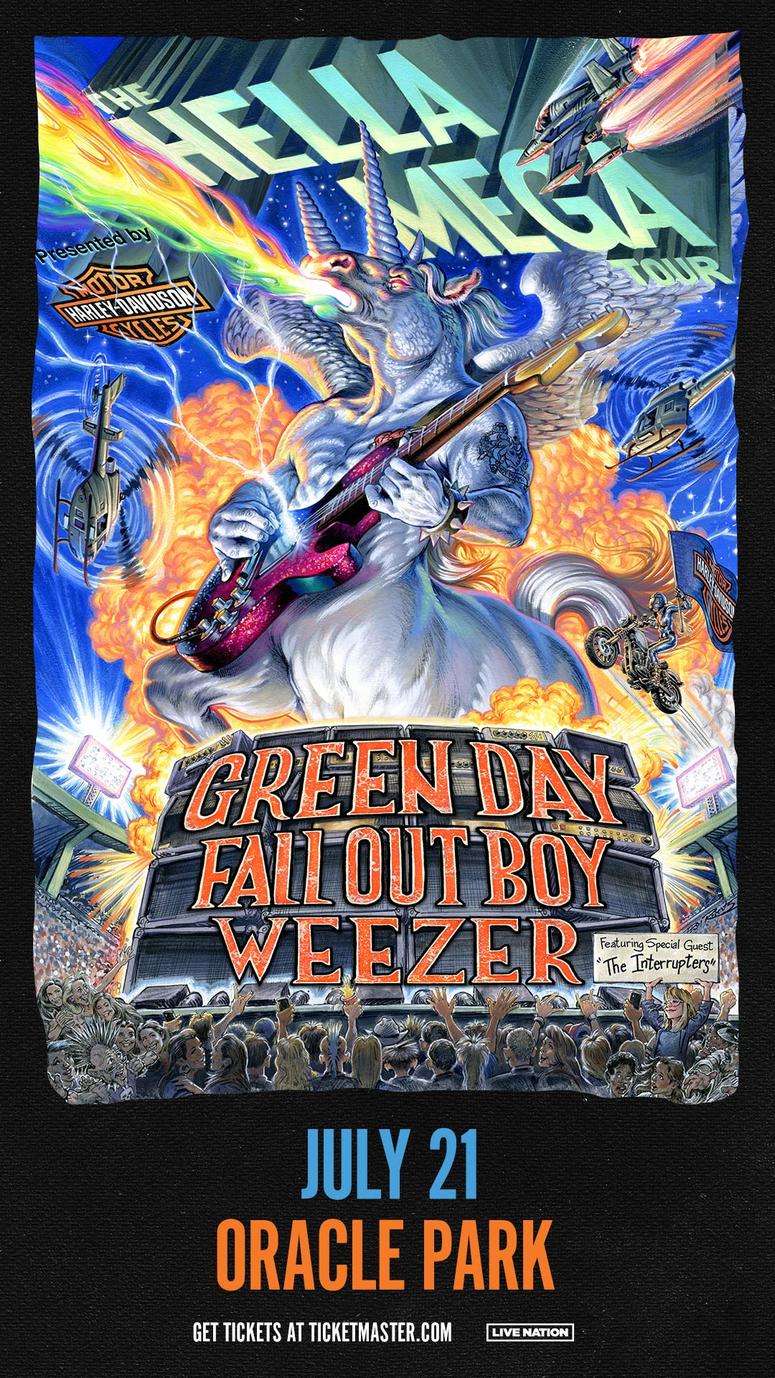 Hella Mega Tour ft. Green Day, Weezer + Fall Out Boy Hella Mega Tour ft. Green Day, Weezer + Fall Out Boy