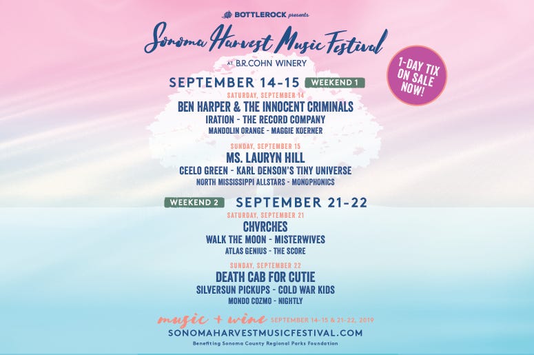 BottleRock Presents The Sonoma Harvest Music Festival BottleRock Presents The Sonoma Harvest Music Festival