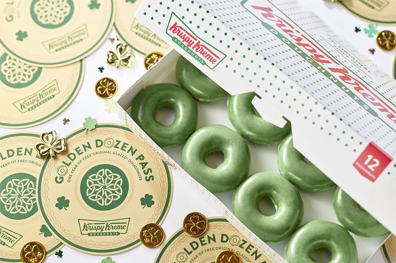 Krispy Kreme Doughnuts’ Green O’riginal Glazed Doughnuts Krispy Kreme Doughnuts’ Green O’riginal Glazed Doughnuts
