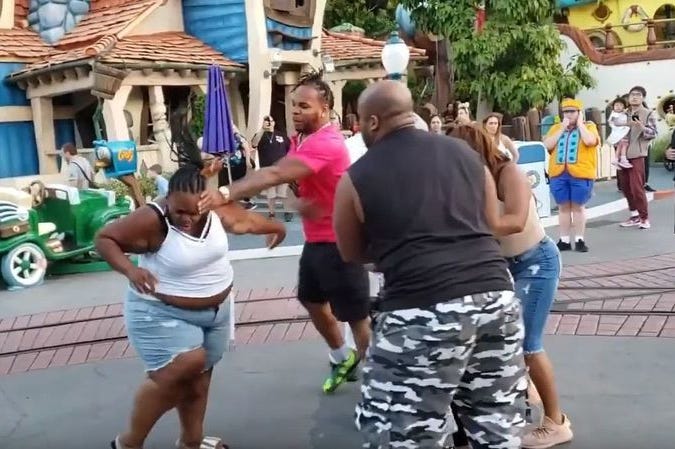 Security Lags as Violent Brawl Breaks Out In 'Happiest Place on Earth' Security Lags as Violent Brawl Breaks Out In 'Happiest Place on Earth'